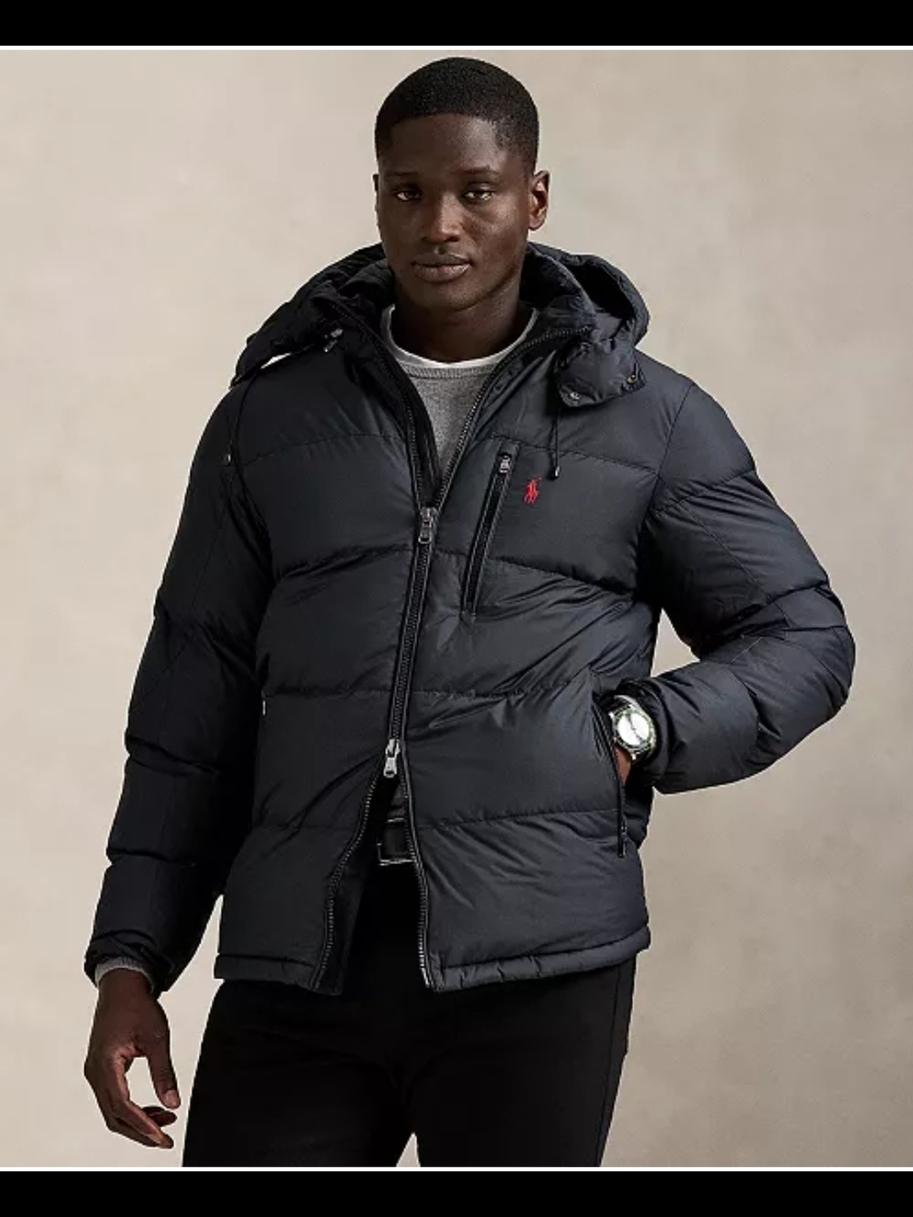 Polo Ralph Lauren Men's Big & Tall Gorham Down Jacket Size 4XB Black